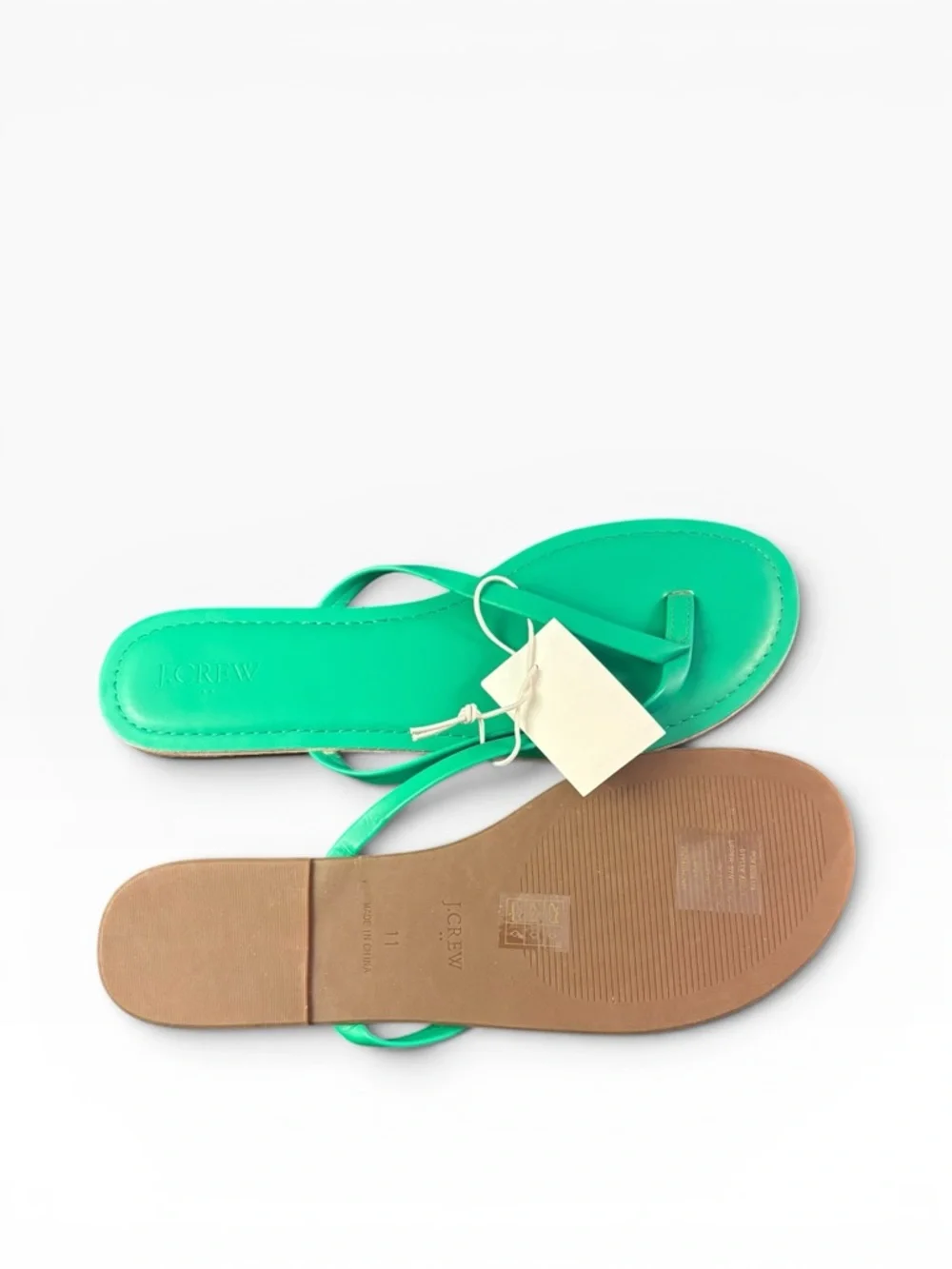 J. Crew‎ Women's Teal Slim-Strap Flip Flop Sandals